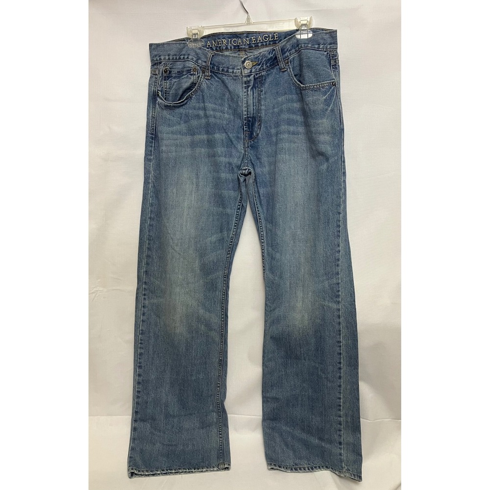 American Eagle Jeans Mens 36x34 Blue Excellent Straight Leg Denim Pants